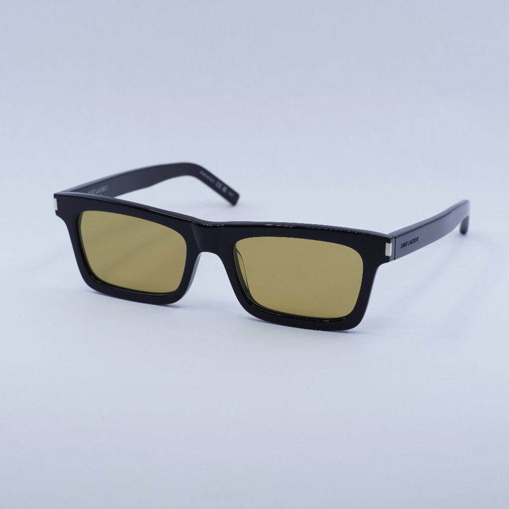 🕶️ New Saint Laurent SL461 BETTY 008 Sunglasses - Black Frame, Yellow Lenses